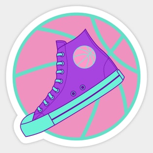 Purple High Top Sneaker Sticker